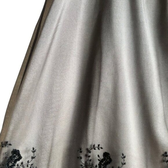 Save the Queen Dress XL Gray and Black Sleeveless Satin - Picture 9 of 16